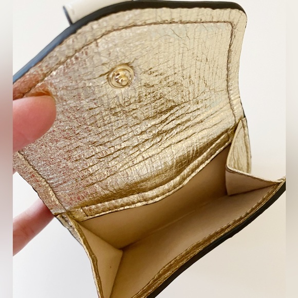 NWT Chloe Mini Metallic Trifold Wallet - Picture 5 of 16